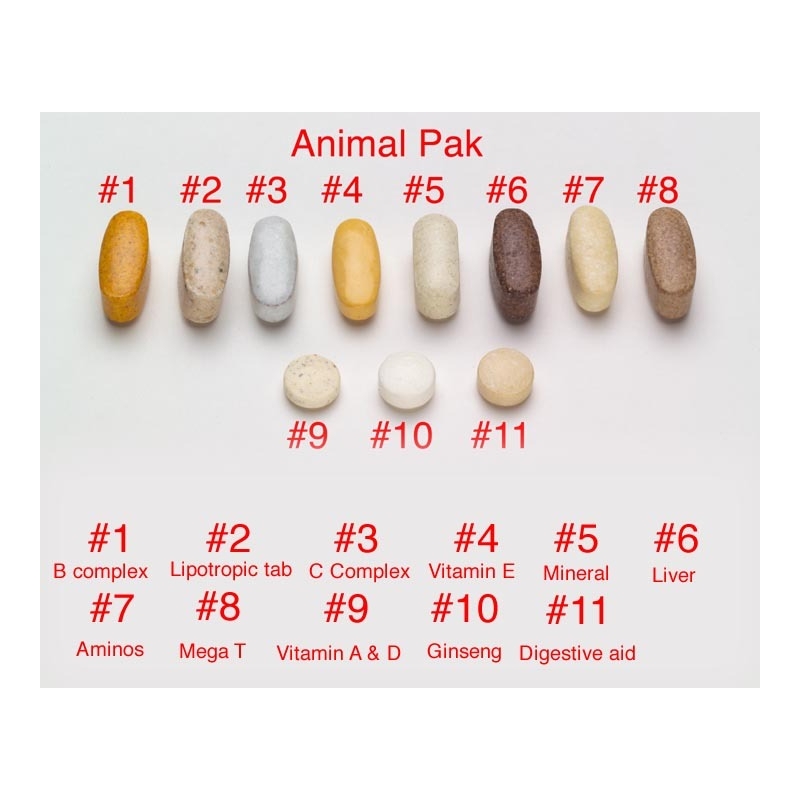Animal Pack Vitamins Nutrition Facts | Besto Blog